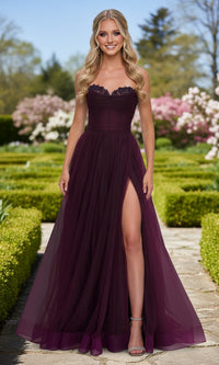 Dark Berry La Femme Long Prom Dress 33363 - Image