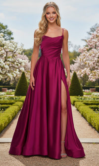 Raspberry La Femme Long Prom Dress 33373 - Image