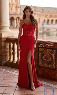 Red La Femme Long Prom Dress 33399 - Image