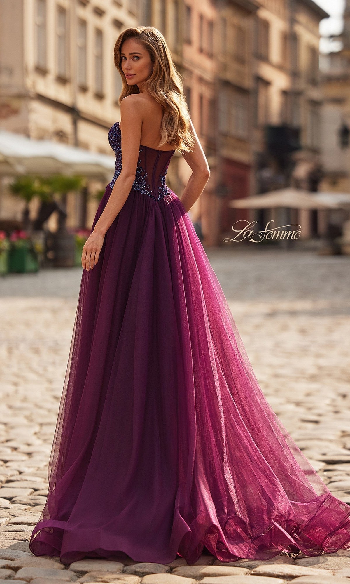 La Femme Long Prom Dress 33410 - Image