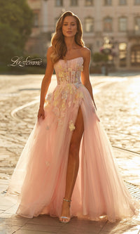 Light Pink La Femme Long Prom Dress 33432 - Image