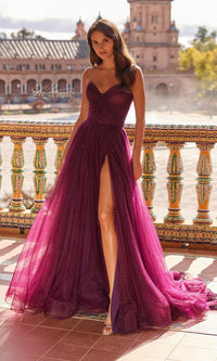 Dark Berry La Femme Long Prom Dress 33488 - Image