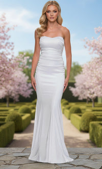 White La Femme Long Prom Dress 33546 - Image