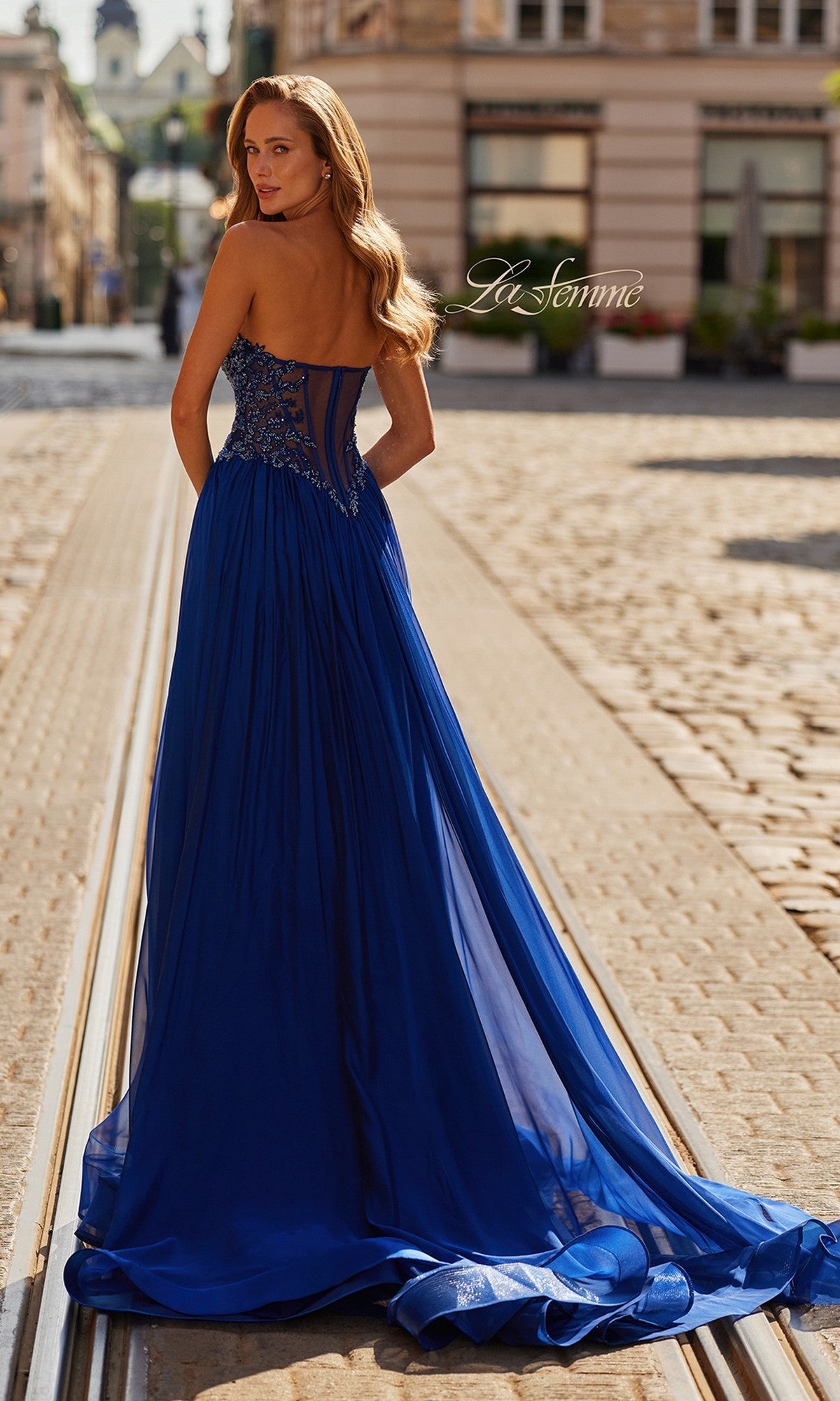 La Femme Long Prom Dress 33552 - Image