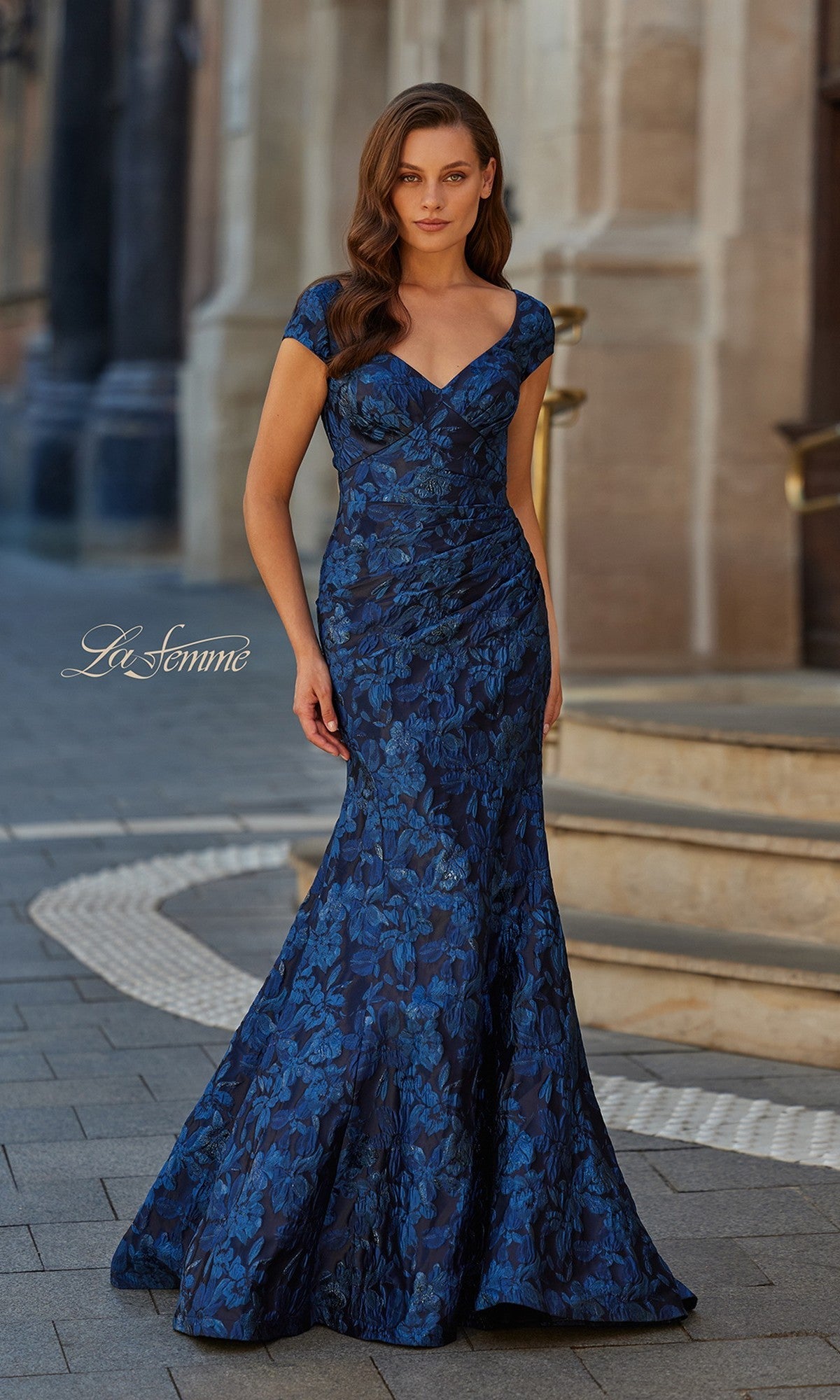 la femme dresses navy blue Mother of the Bride Dress Style #27915