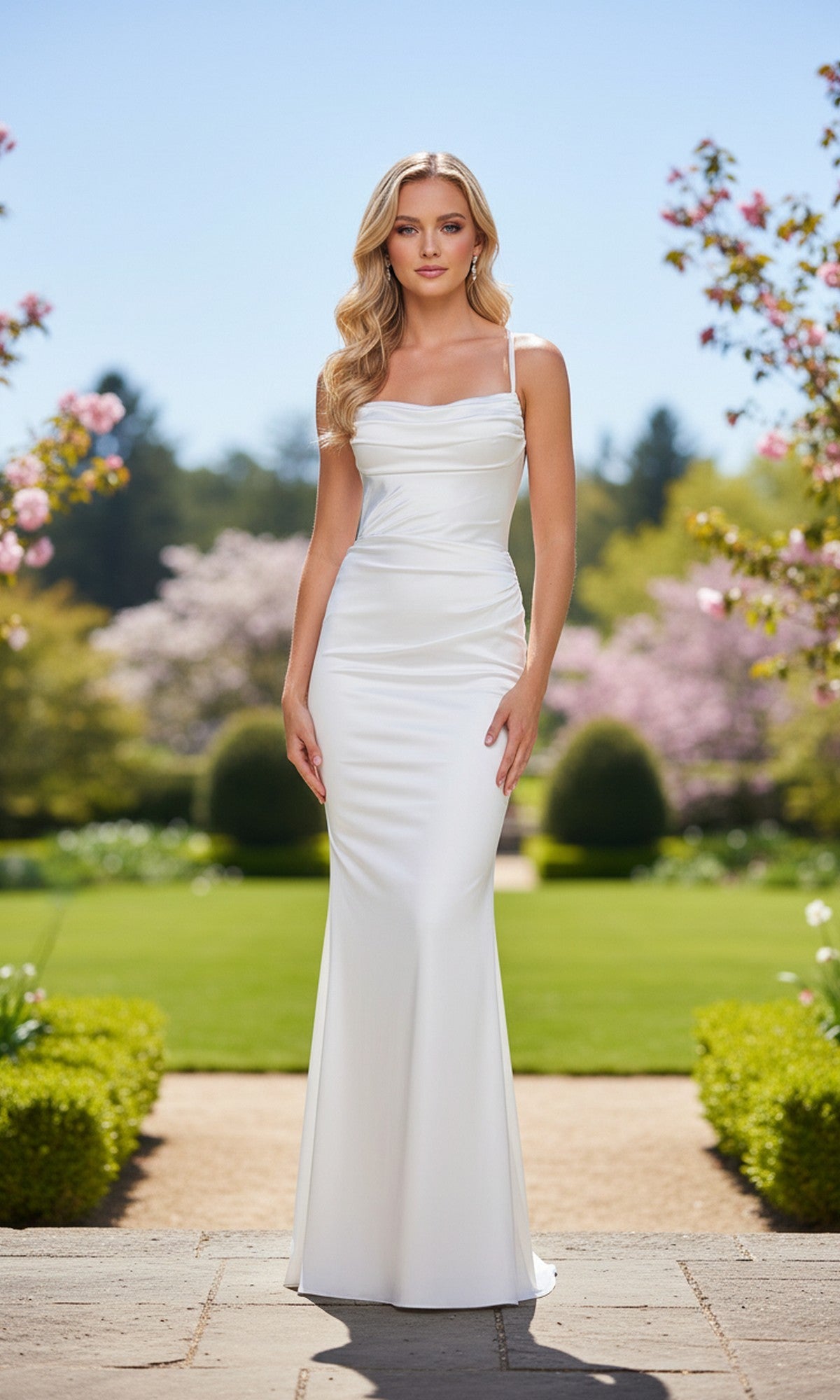White La Femme Long Prom Dress 33604 - Image