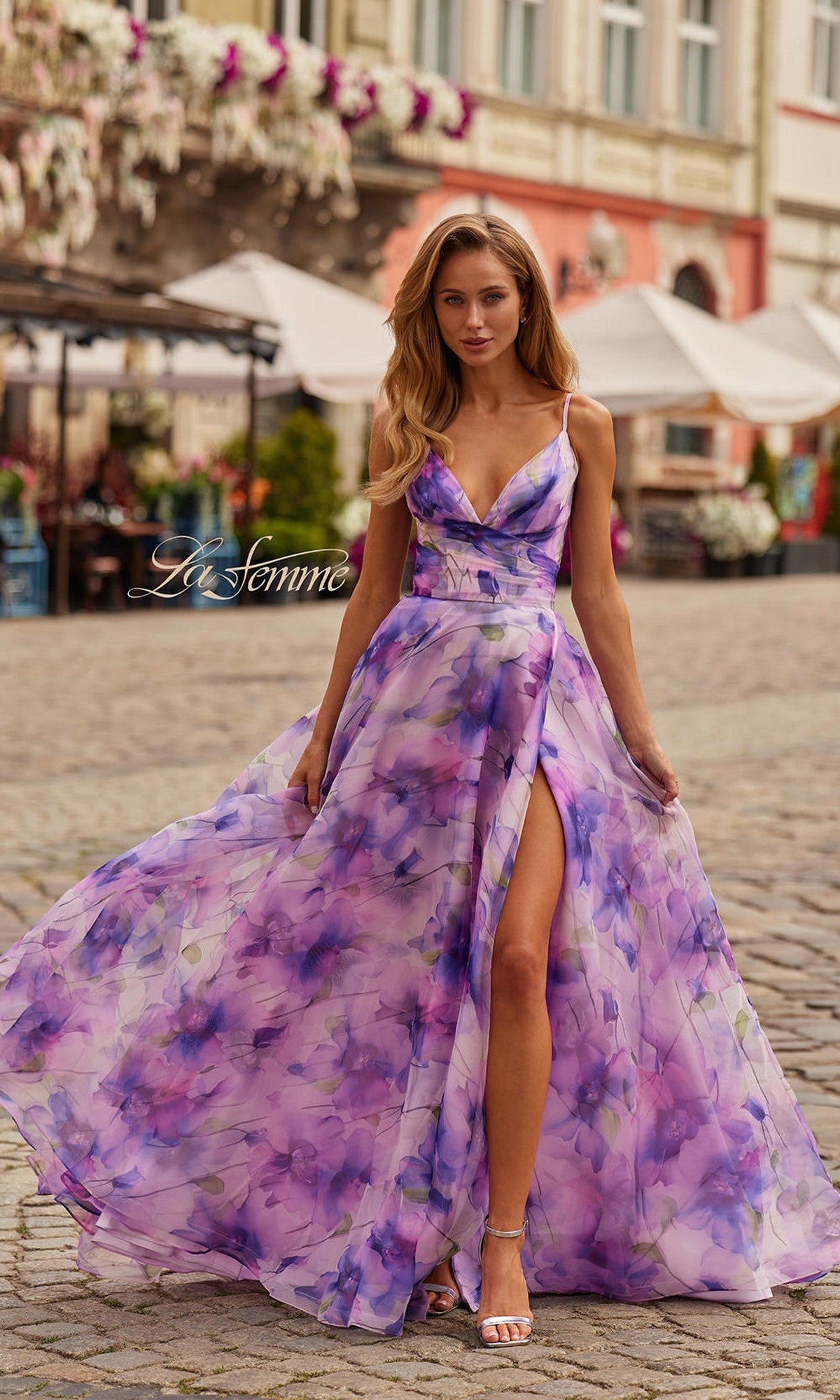 prom dress shops in la Long Prom Dress 33606 by La Femme Multi / 0