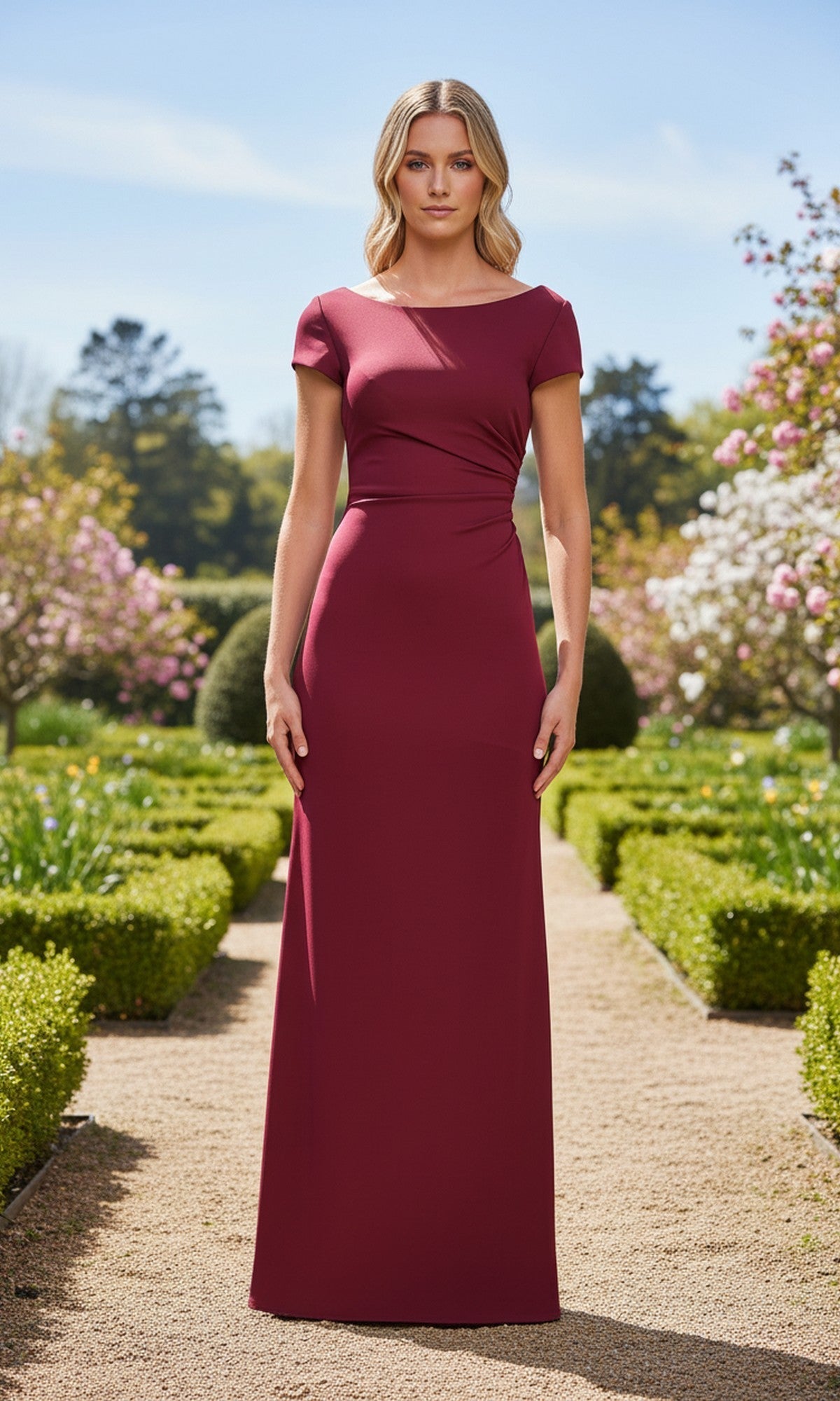 Wine La Femme Long Formal Dress 33616 - Image