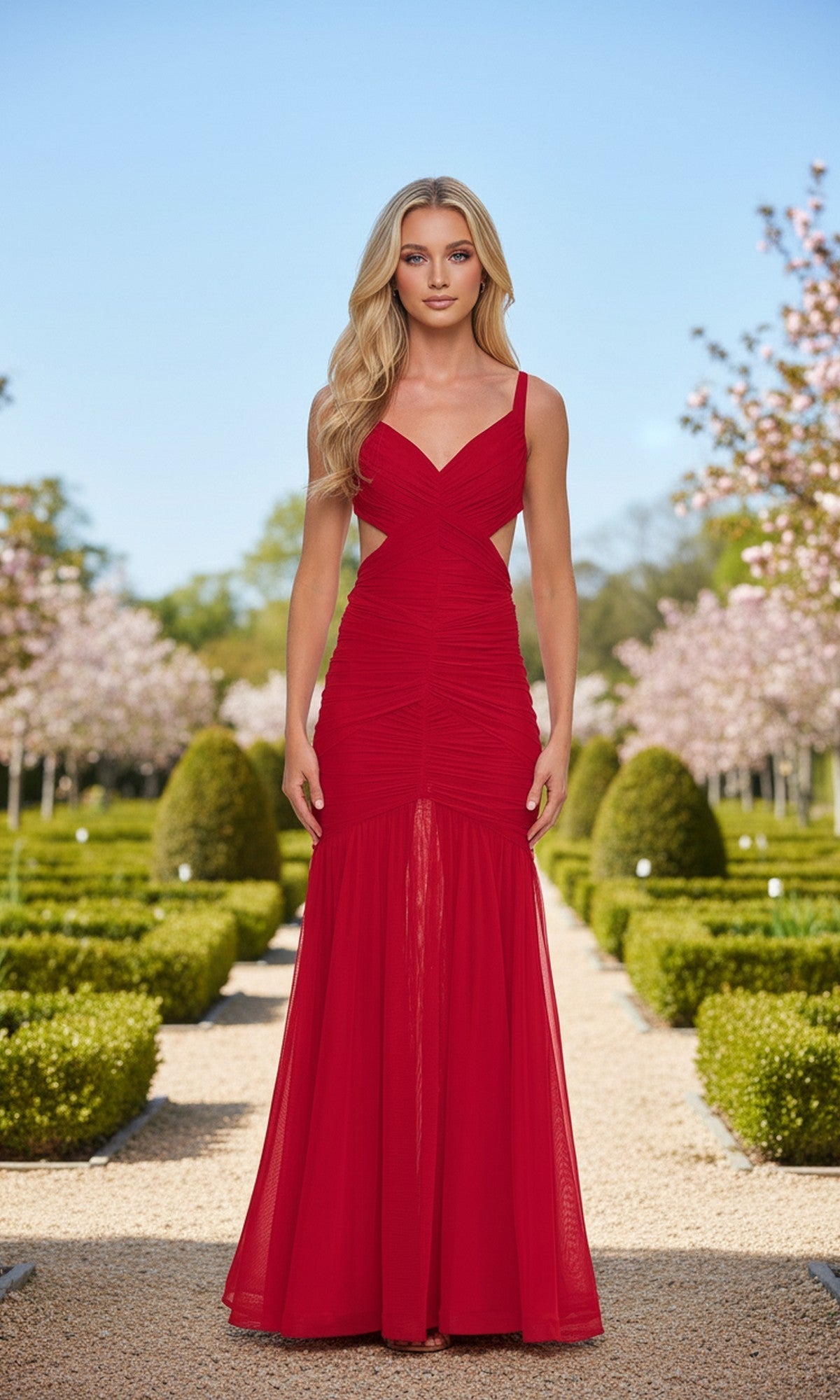 Red La Femme Long Prom Dress 33626 - Image