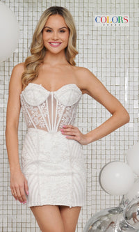 Off White Colors Dress Short Party Dress 3364