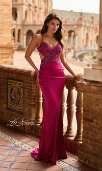 Raspberry La Femme Long Prom Dress 33651 - Image