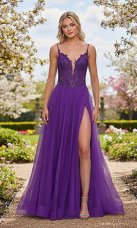 Purple La Femme Long Prom Dress 33674 - Image