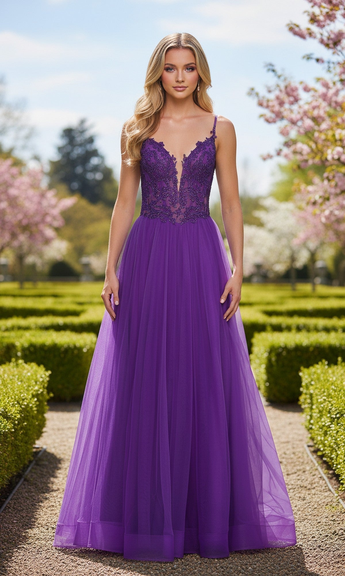 La Femme Long Prom Dress 33674 - Image