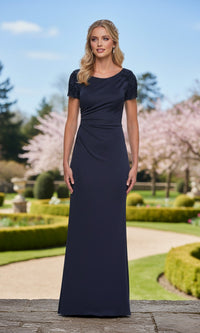 Navy La Femme Long Formal Dress 33693 - Image