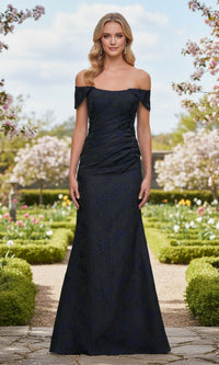 Navy La Femme Long Prom Dress 33711 - Image
