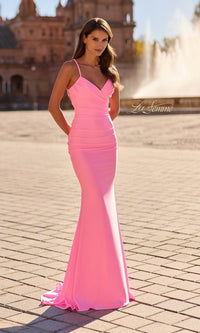 Bubblegum Pink La Femme Long Prom Dress 33723 - Image