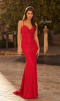 Red La Femme Long Prom Dress 33733 - Image