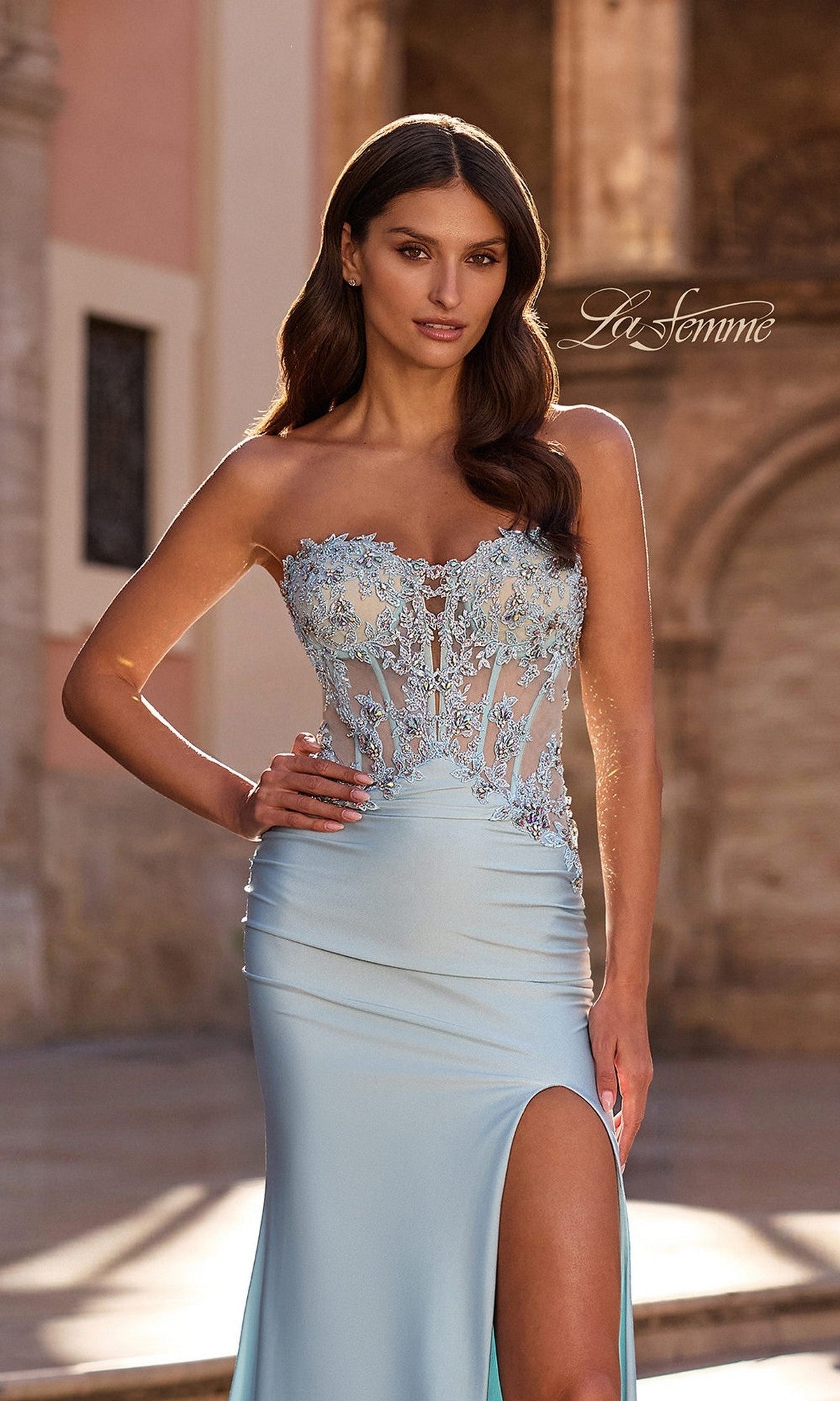 La Femme Long Prom Dress 33761 - Image