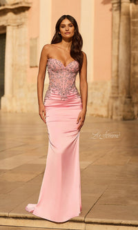Baby Pink La Femme Long Prom Dress 33765 - Image