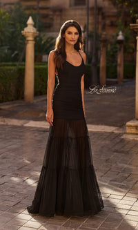 Black La Femme Long Prom Dress 33782 - Image