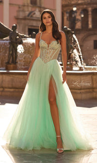 Light Mint La Femme Long Prom Dress 33860 - Image