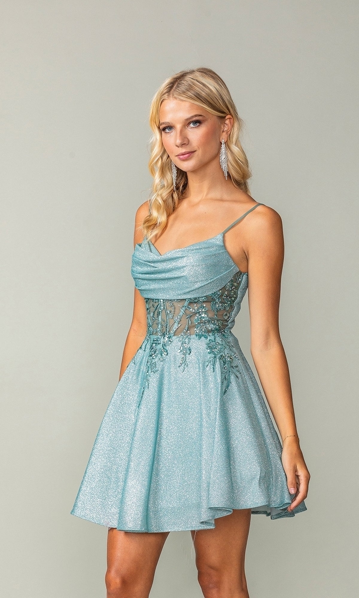 Sage Dancing Queen Short Party Dress 3386