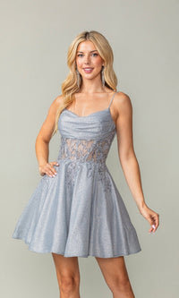 Silver Dancing Queen Short Party Dress 3386