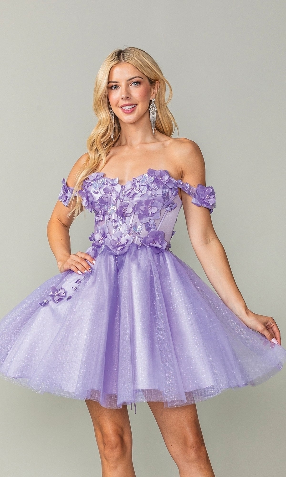 Lilac Dancing Queen Short Party Dress 3388