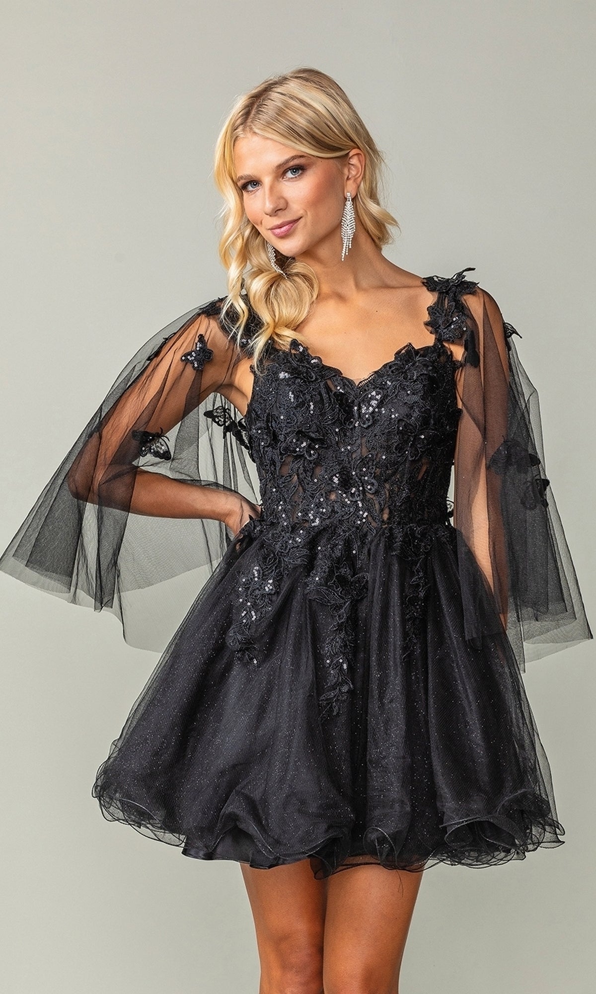 Short Dress 3393 by Dancing Queen Black / Large Short Dress 3393 by Dancing Queen Black / Large