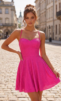 Hot Fuchsia La Femme Short Homecoming Dress 34157