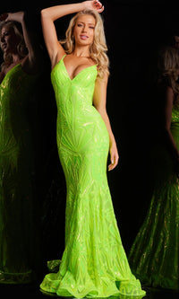 Neon Green Formal Long Dress 36656 by Jovani