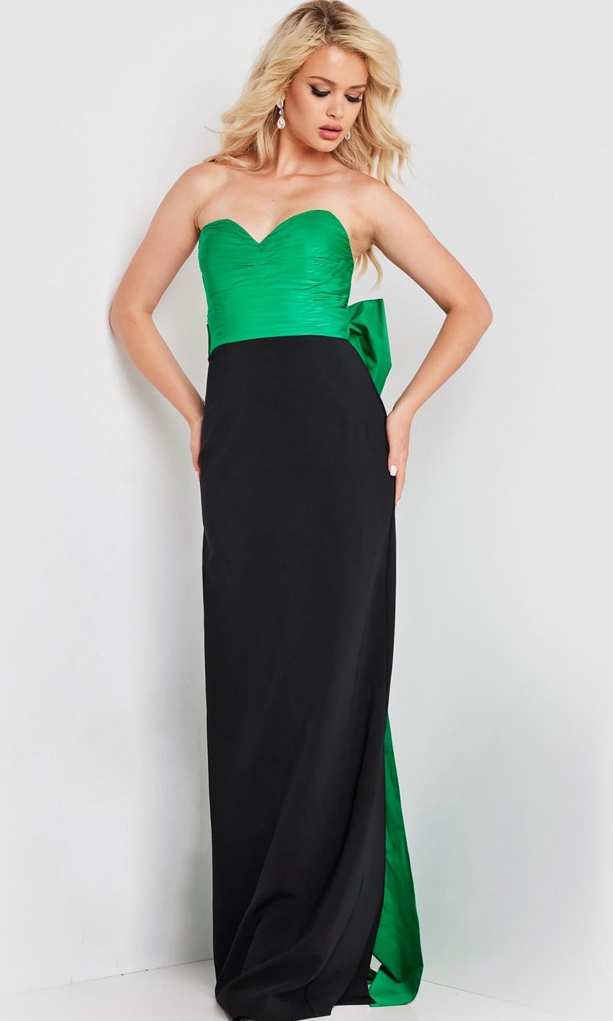 Green/Black Jovani Long Formal Dress 36670
