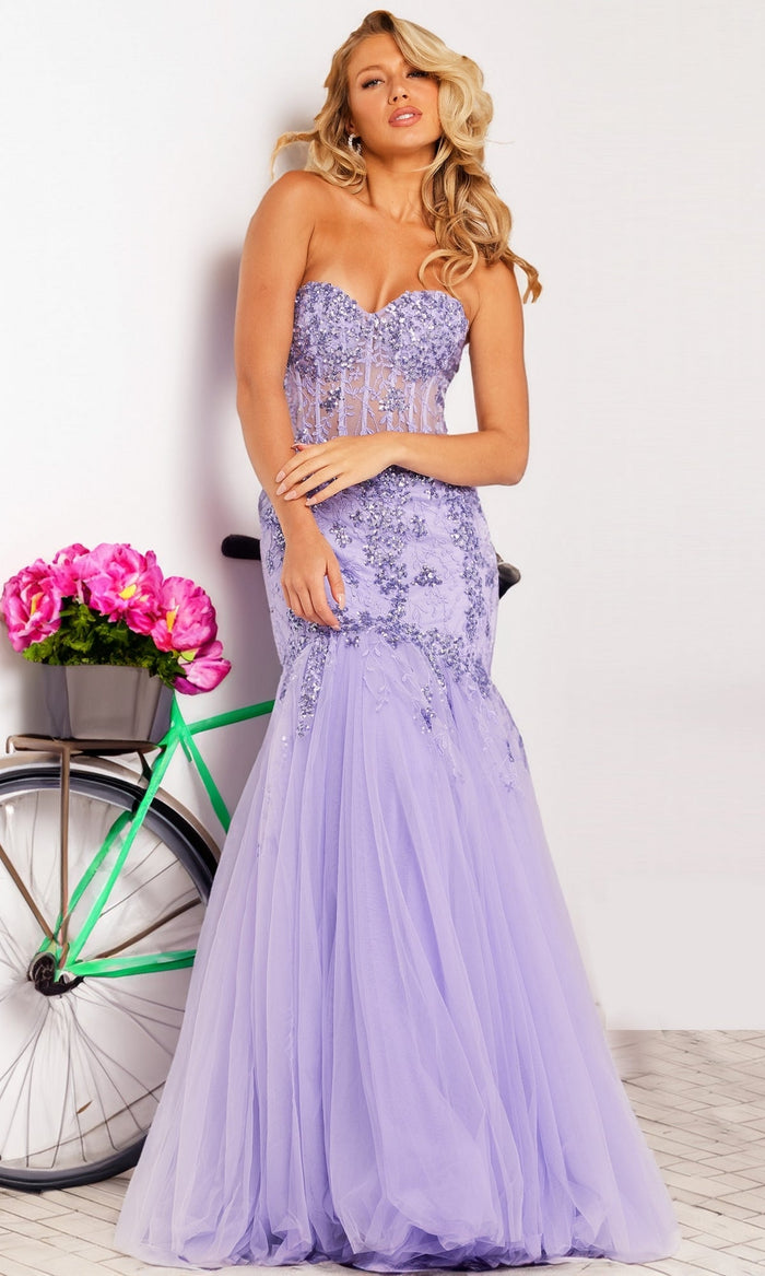 Lilac Formal Long Dress 37249 by Jovani