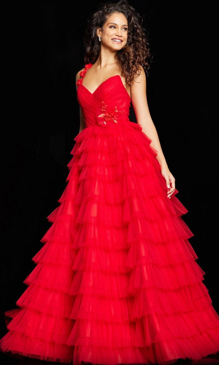 Red Formal Long Dress 37274 by Jovani
