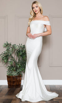 White Amelia Couture Long Prom Dress 373