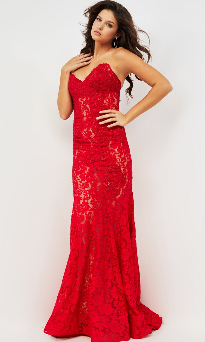 Red Formal Long Dress 37334 by Jovani