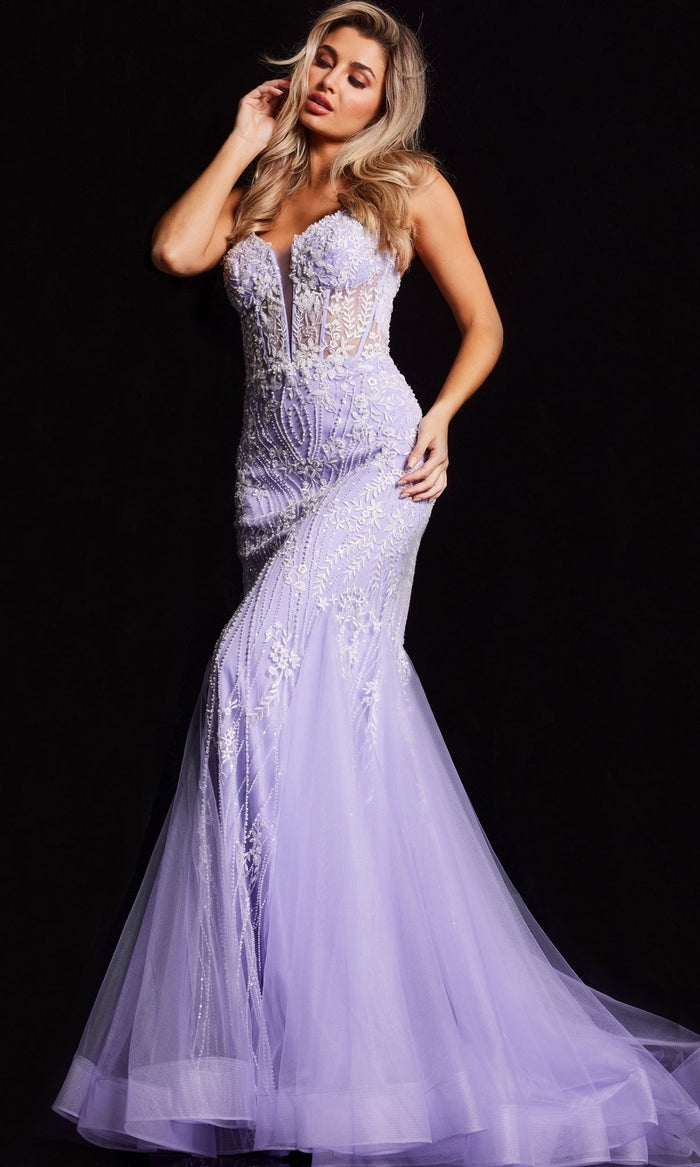 Lilac Formal Long Dress 37414 by Jovani
