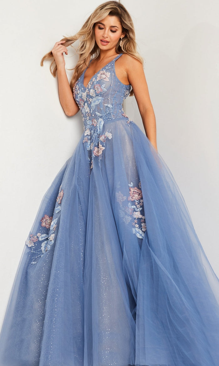 Blue Formal Long Dress 37468 by Jovani