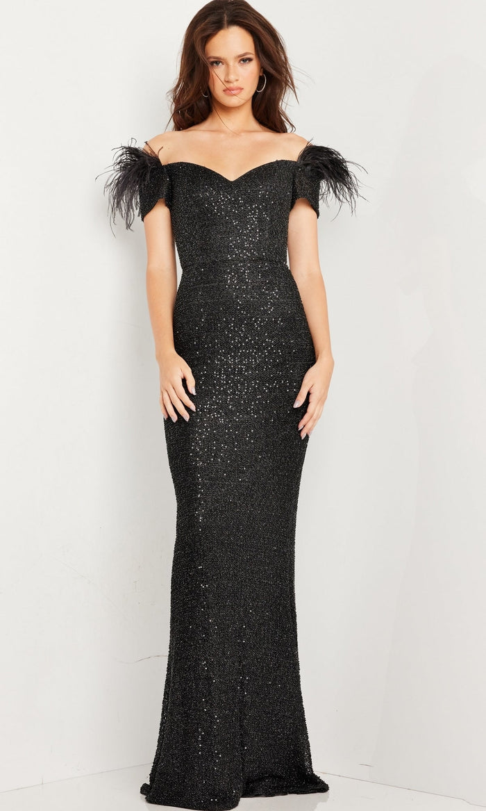 Black Formal Long Dress 37562 by Jovani