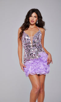 Lilac Jovani Short Party Dress 37587