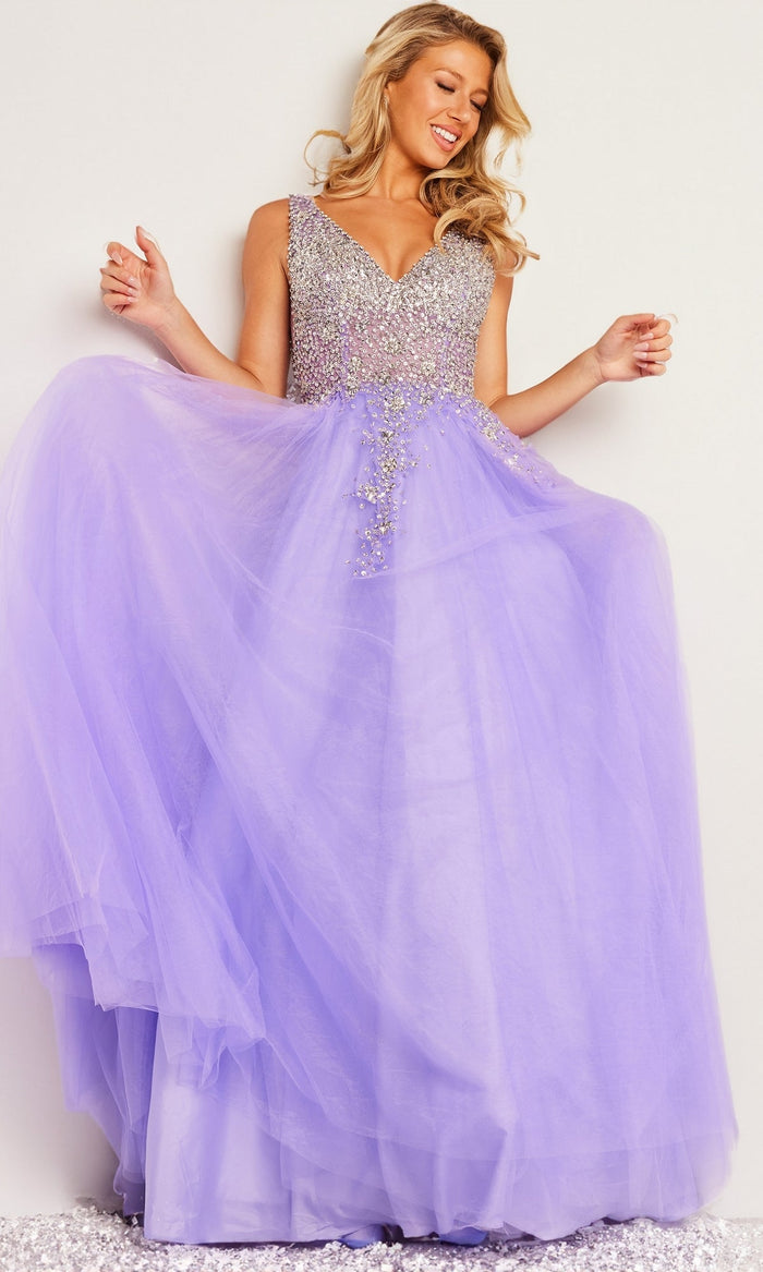 Lilac Formal Long Dress 37589 by Jovani