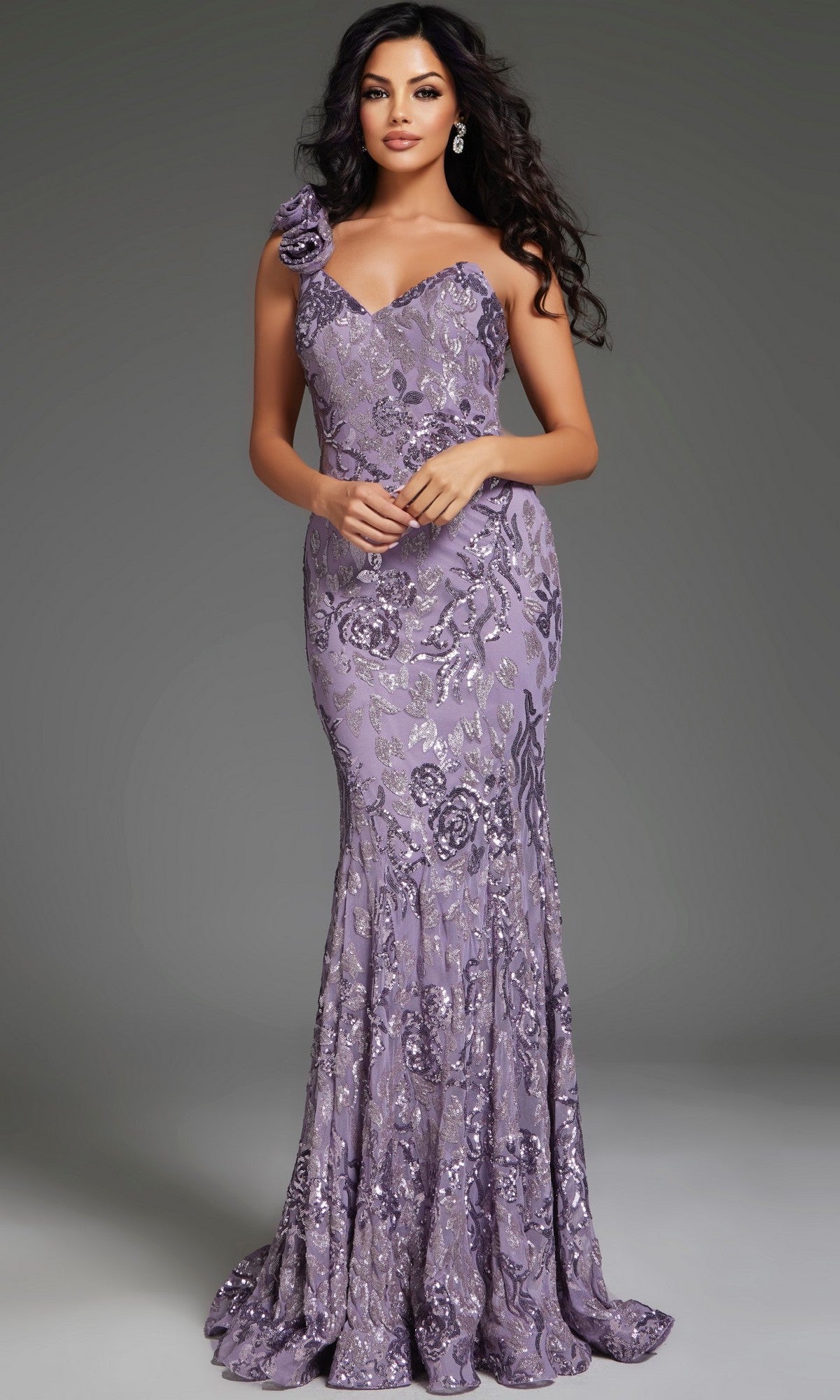 Lavender Jovani Long Formal Dress 37634