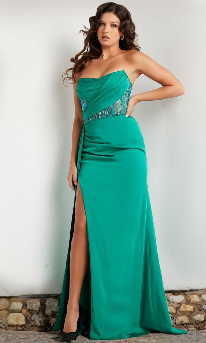 Green Formal Long Dress 38330 by Jovani