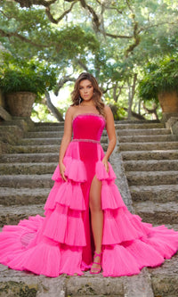 Fuchsia/Pink Ava Presley Long Formal Dress 38334