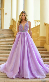 Lilac Ava Presley Long Formal Dress 38342 - Image