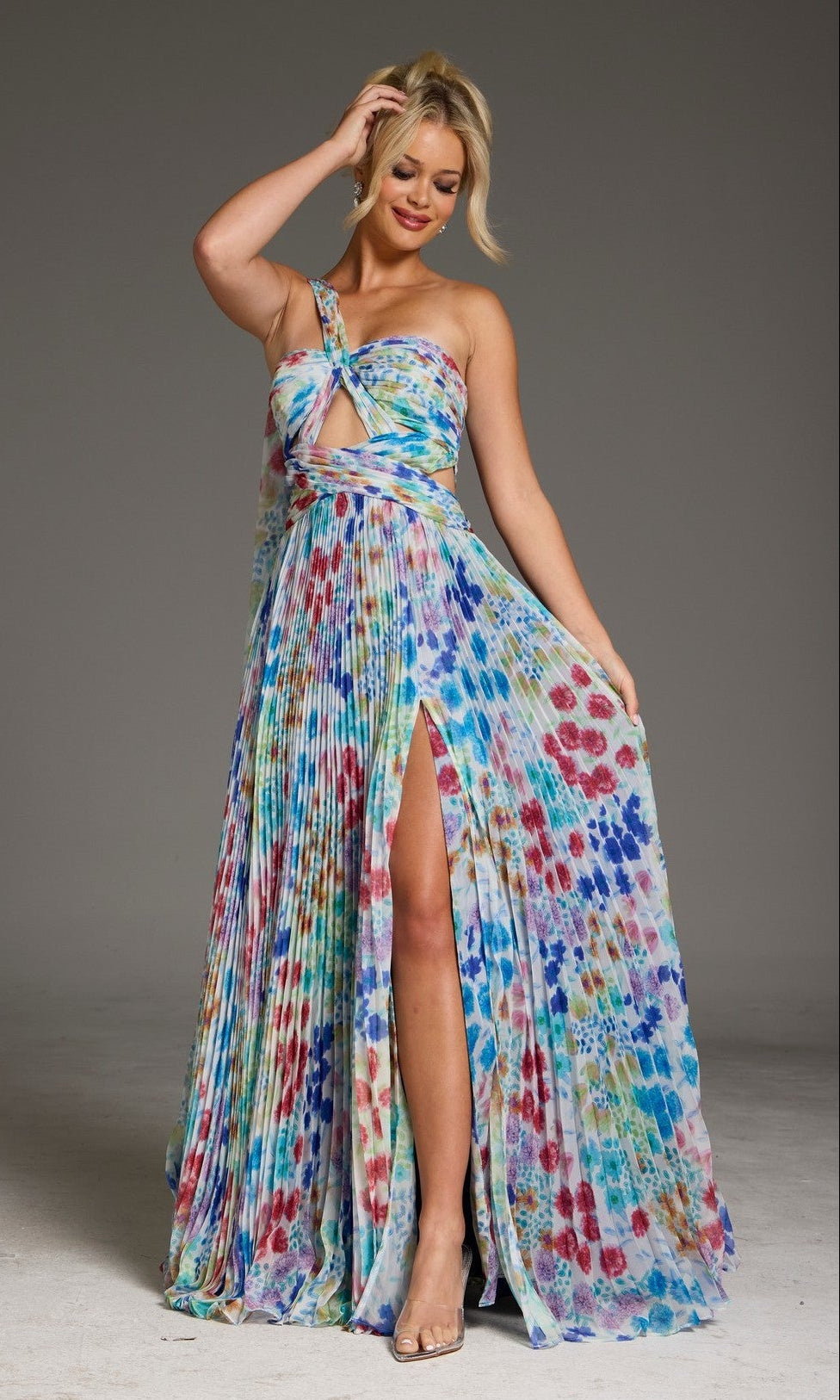 Print Jovani Long Formal Dress 38689 - Image