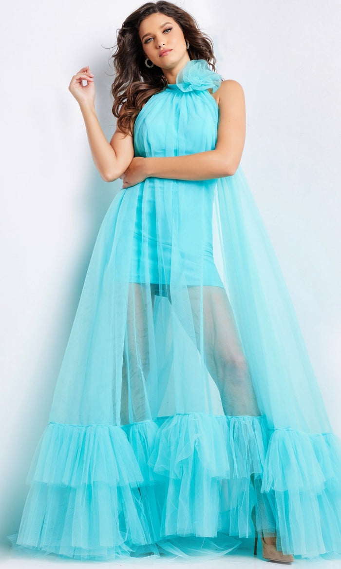 Turquoise Formal Long Dress 38720 by Jovani