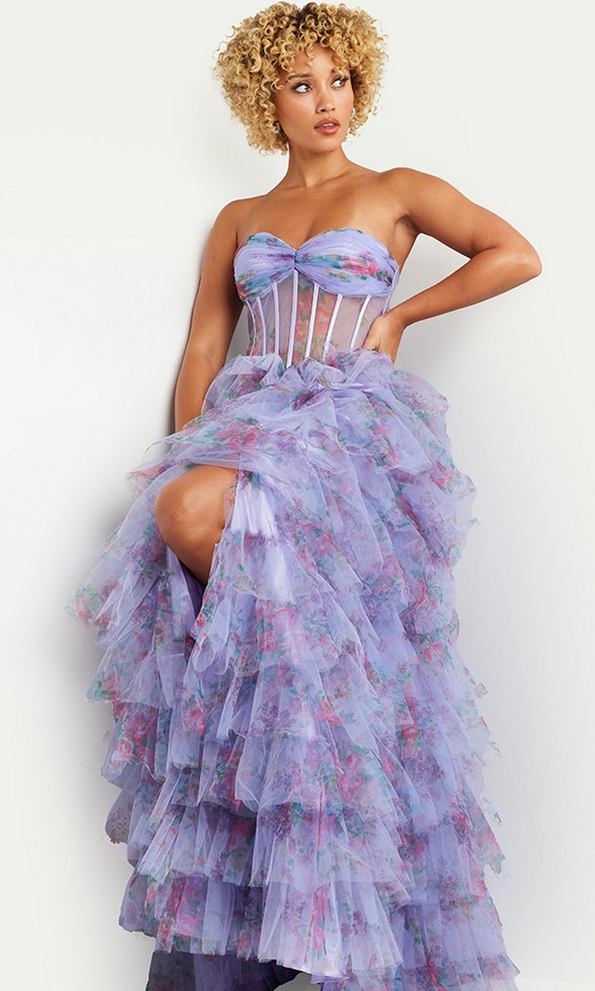 Lilac Jovani Long Formal Evening Gown 39149