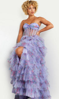 Lilac Jovani Long Formal Evening Gown 39149