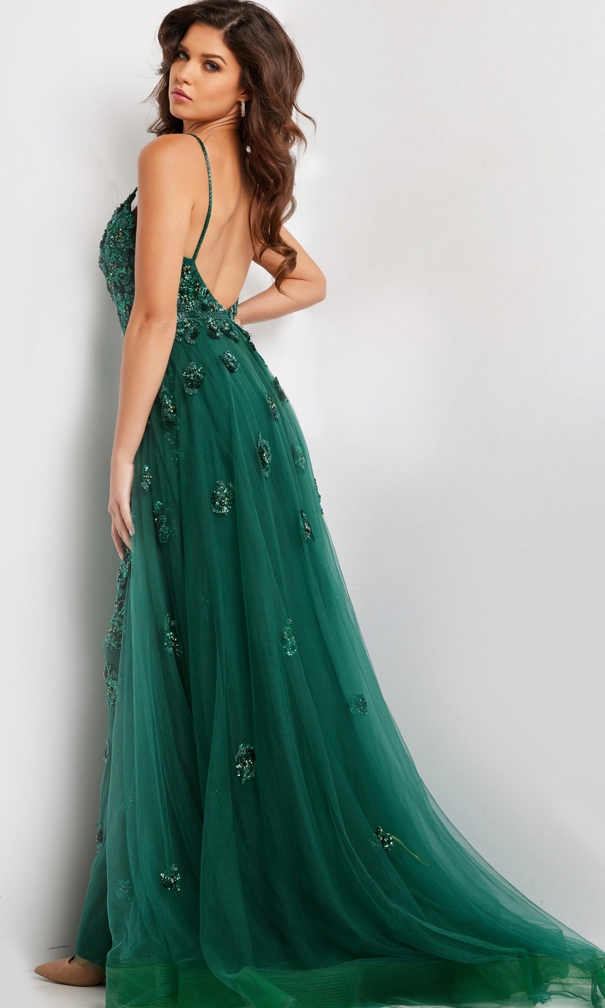 Jovani 39434 Long Prom Dress Emerald/Emerald / 6 Jovani 39434 Long Prom Dress Emerald/Emerald / 6